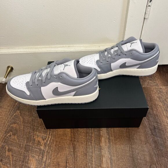 Nike Air Jordan 1 Low Vintage Stealth Grey/White Sneakers Size 6Y/7.5W - Picture 4 of 10